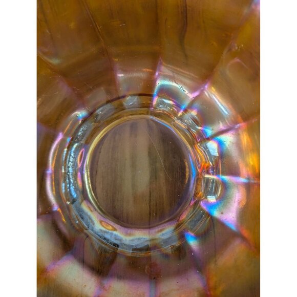 Imperial Carnival Glass Wide Bowl Marigold Salad Bowl 11" Diameter - Picture 3 of 5